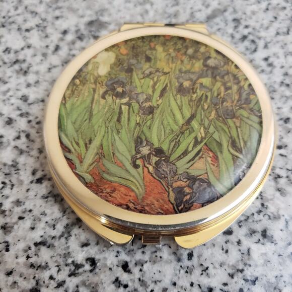Vincent‎ Van Gogh Irises Compact Mirror Make Up Pocket Mirror Cosmetic. NICE - Picture 2 of 10